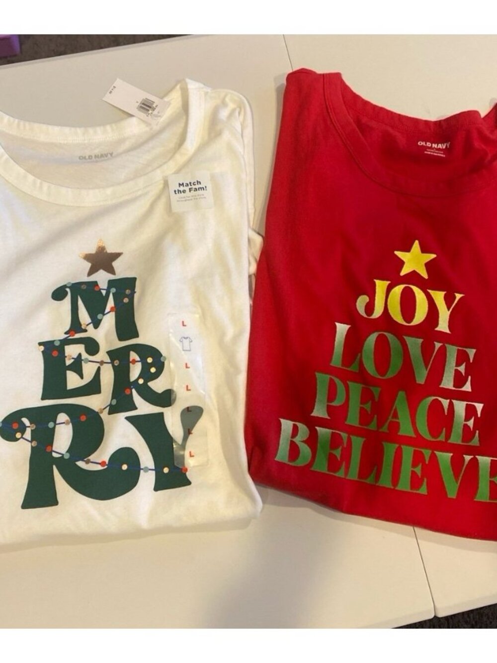 Old Navy Christmas Holiday Pajama Lounge Shirts Size Large 12-14